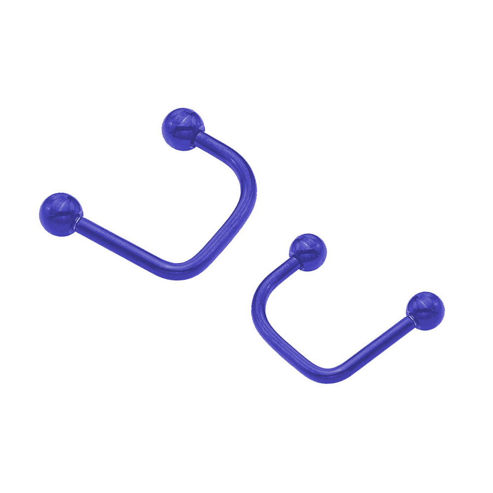 Surgical Steel 16 Gauge Labret Stud Lippy Loop with Ball Ends - Pair - photo 4