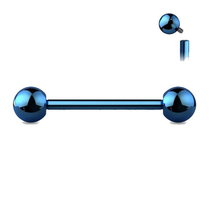 Titanium 14 Gauge Colored Straight Barbell with 5mm Ball End - photo 7