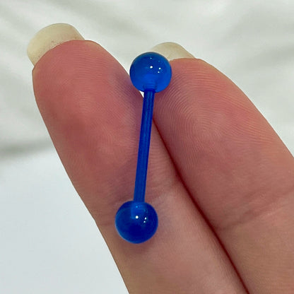 Acrylic 14 Gauge Flexible Straight Barbell with UV Glow - photo 4