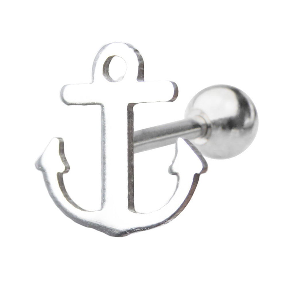 Surgical Steel 16 Gauge Cartilage Barbell with Boat Anchor Top