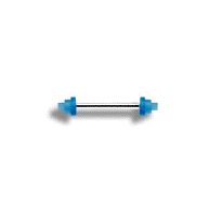 Surgical Steel 16 to 18 Gauge Eyebrow Barbell with UV Acrylic Beads