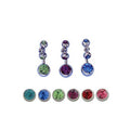 Surgical Steel 14 Gauge Belly Button Ring with Top Dangle