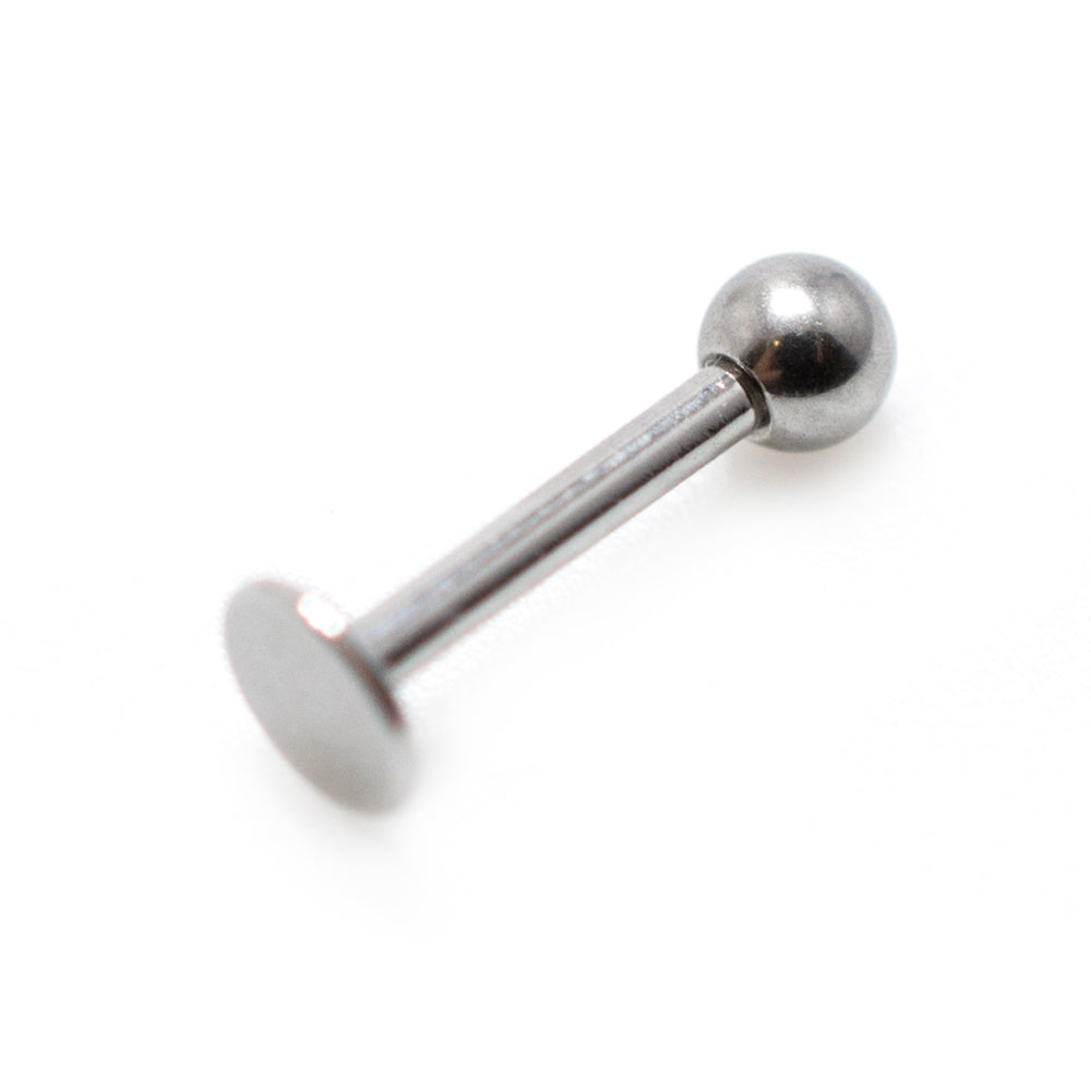 Surgical Steel Labret Stud with 4mm Bead - 14 or 16 Gauge - photo 2