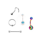Surgical Steel Body Piercing Kit with Cannula Needles - 8 Pack