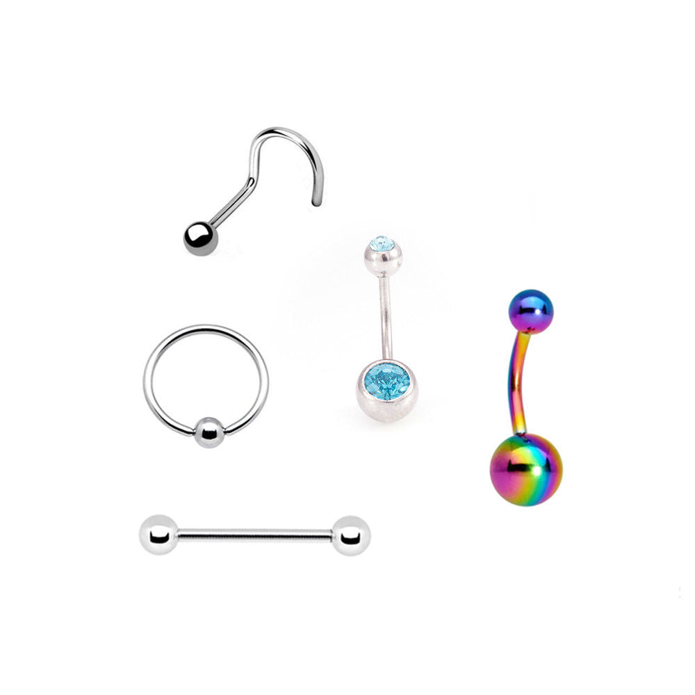 Surgical Steel Body Piercing Kit with Cannula Needles - 8 Pack