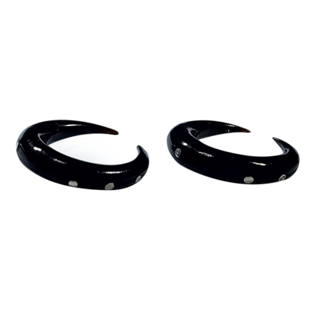 Organic Bone 8 to 6 Gauge Pincher Tapers with Paved CZ - Pair