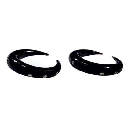 Organic Bone 8 to 6 Gauge Pincher Tapers with Paved CZ - Pair