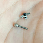 Surgical Steel Cartilage Straight Barbell Ring 16 Gauge 1/4" Bee - Kruelty - Photo 5