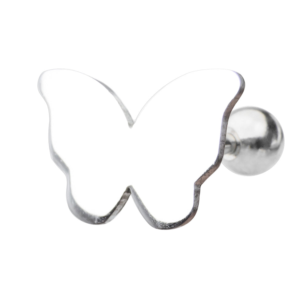 Surgical Steel 16 Gauge Cartilage Barbell with Butterfly Top