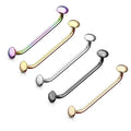 45 Degree Bent Surface Staple Barbells 16 Gauge with Flat Disc Ends - Kruelty