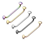 45 Degree Bent Surface Staple Barbells 16 Gauge with Flat Disc Ends - Kruelty