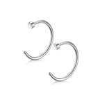 Surgical Steel 20 Gauge Bezel CZ Nose Studs - Pair