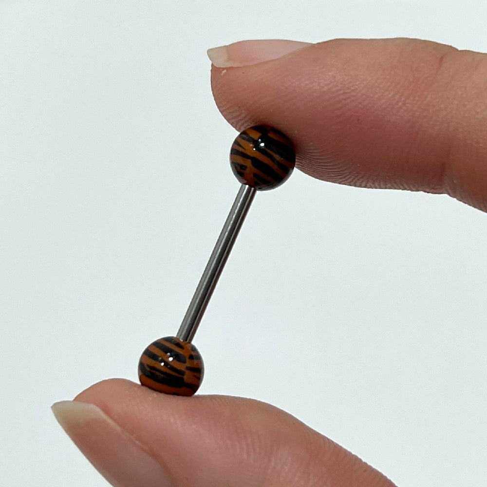 Surgical Steel Straight Barbells 14G 16mm with Camouflage - 3 Pack - photo 4