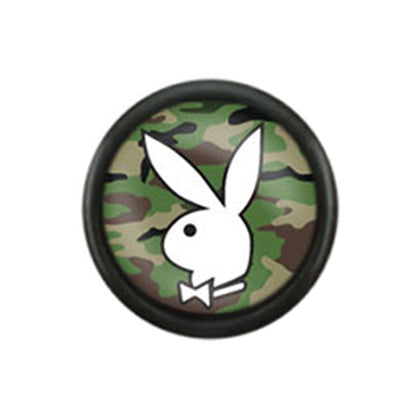Surgical Steel 16 Gauge Fake Plugs with Playboy Bunny 5/16 Inch - Pair - photo 4