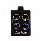Anodized Titanium 18 Gauge Captive Bead Ring - 6 Pack