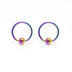 Anodized Titanium 18 Gauge Captive Bead Ring - 6 Pack