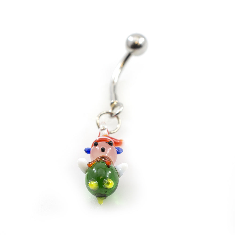 Surgical Steel 14 Gauge Christmas Elf Dangle Belly Ring - photo 2