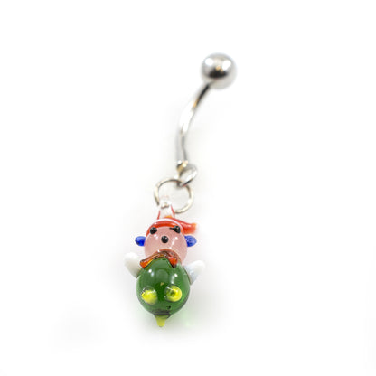 Surgical Steel 14 Gauge Christmas Elf Dangle Belly Ring - photo 2