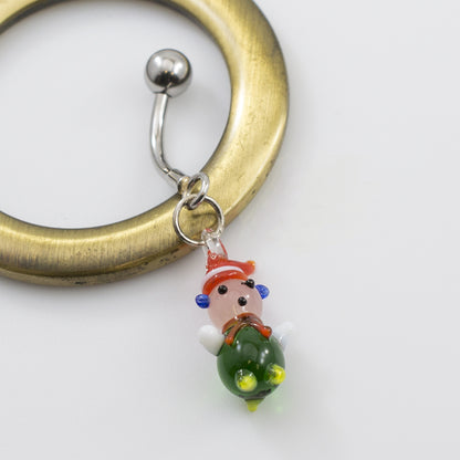 Surgical Steel 14 Gauge Christmas Elf Dangle Belly Ring - photo 3