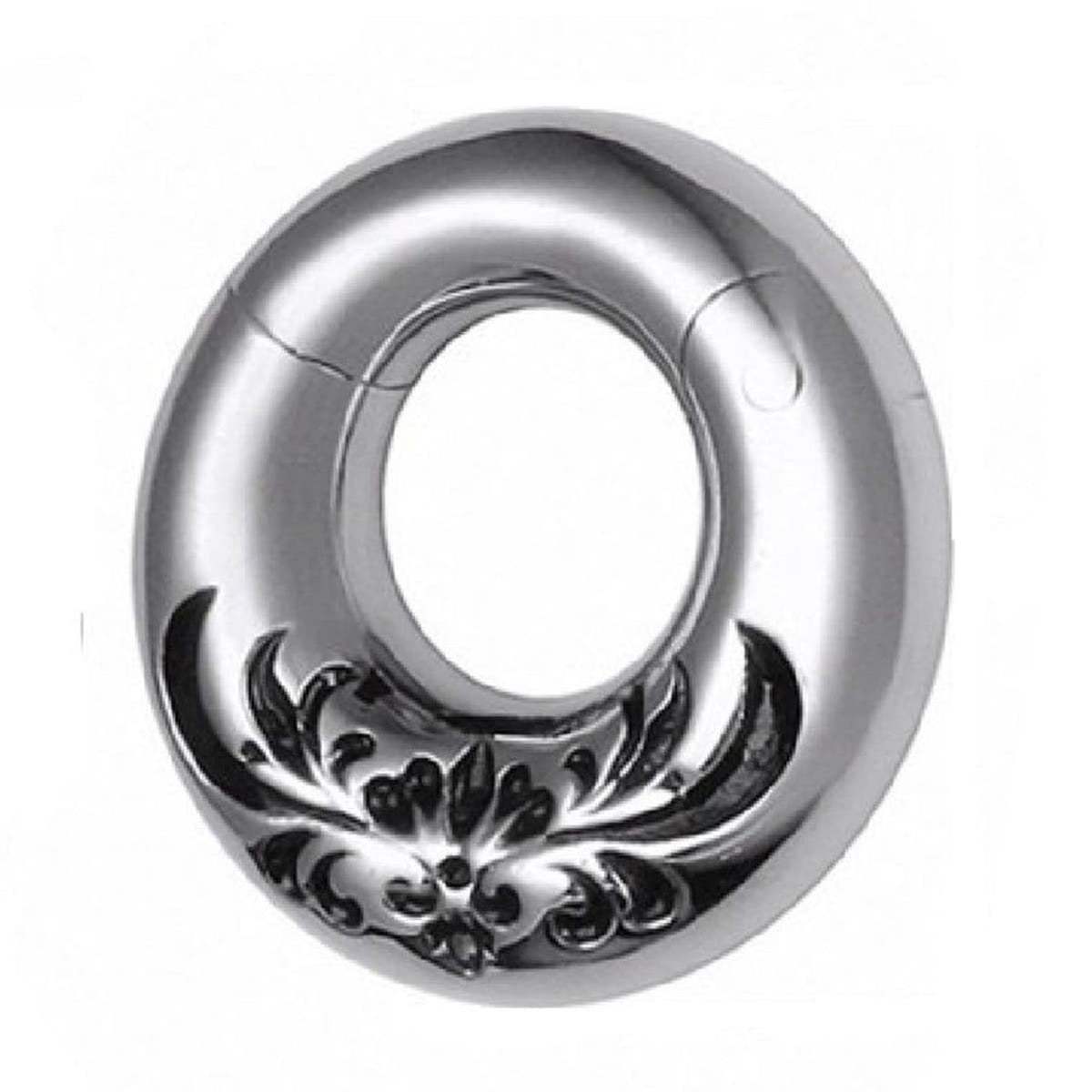 Surgical Steel 2 Gauge Hinged Chunky Circle Ear Weights - Pair