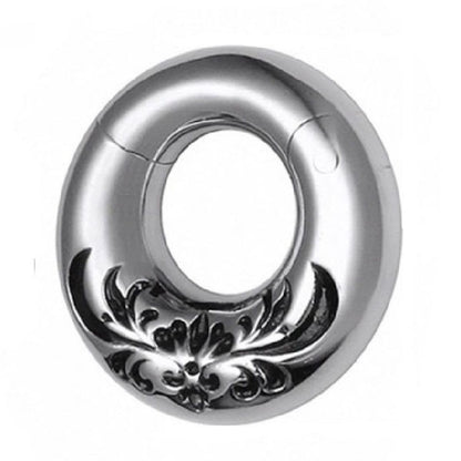 Surgical Steel 2 Gauge Hinged Chunky Circle Ear Weights - Pair