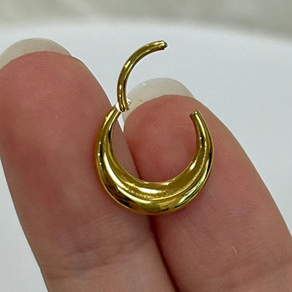 Surgical Steel Chunky Hinged Segment Ring 16G 8mm & 10mm - 2 Colors - photo 13