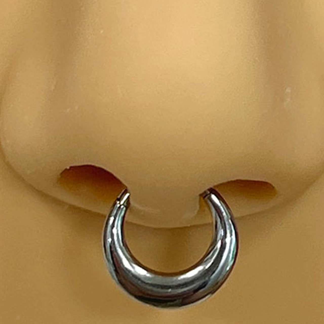 Surgical Steel Septum Hinged Clicker Hoop Ring 16 Gauge & Hollow Thick