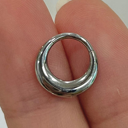 Surgical Steel Chunky Hinged Segment Ring 16G 8mm & 10mm - 2 Colors - photo 11