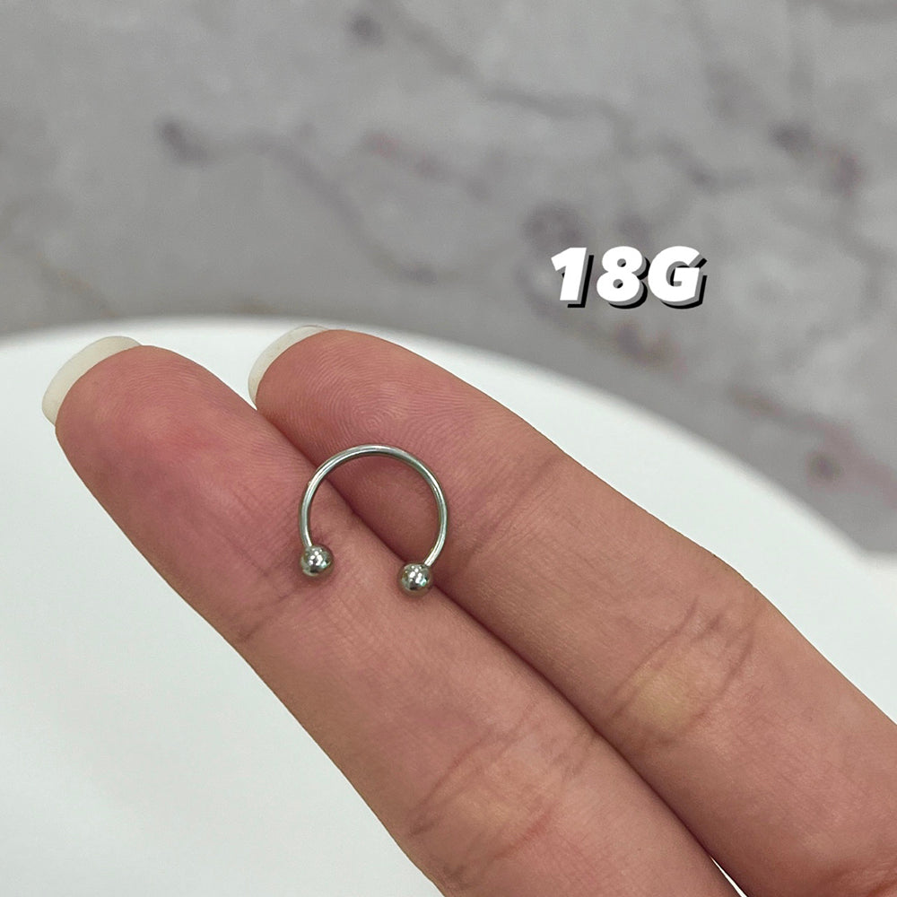 Surgical Steel 4 to 18 Gauge Horseshoe Circular Barbell - photo 4