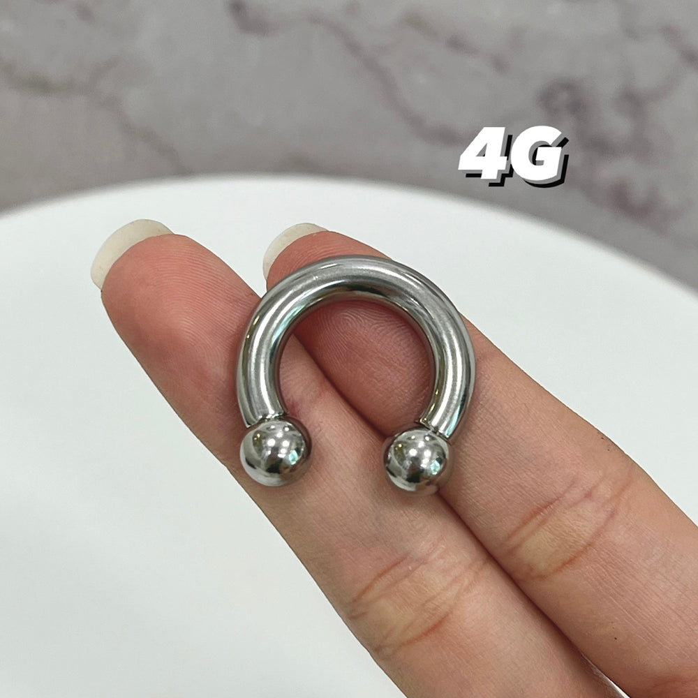 Surgical Steel 4 to 18 Gauge Horseshoe Circular Barbell - photo 5