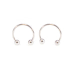 Surgical Steel 16 Gauge Horseshoe & Straight Barbell Aqua CZ Set