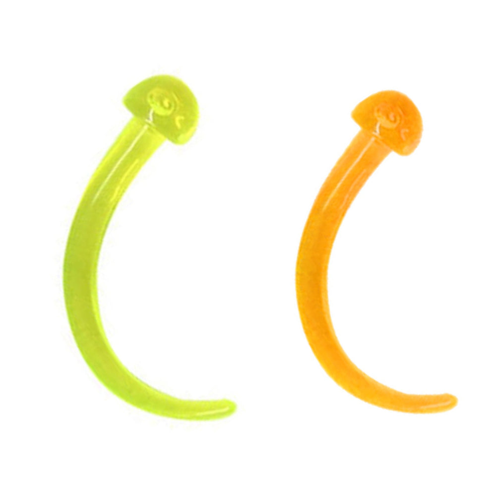 Acrylic 8 Gauge Curved Claw Taper Ear Plugs with UV Glow - Pair