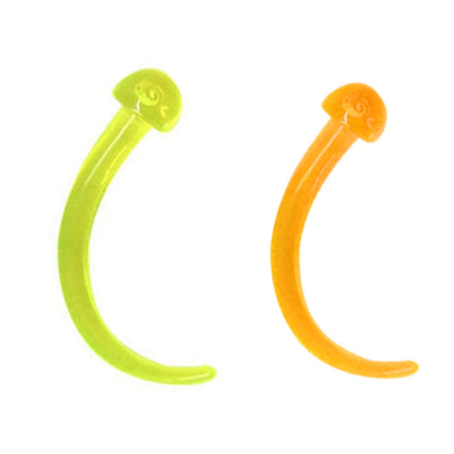 Acrylic 8 Gauge Curved Claw Taper Ear Plugs with UV Glow - Pair