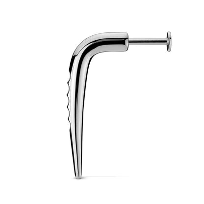 Surgical Steel 14 Gauge Flat Back Labret Stud with Long Notched Claw - photo 7