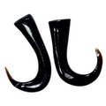 Buffalo Horn 6 & 8 Gauge Talon Claw Ear Tapers - Pair