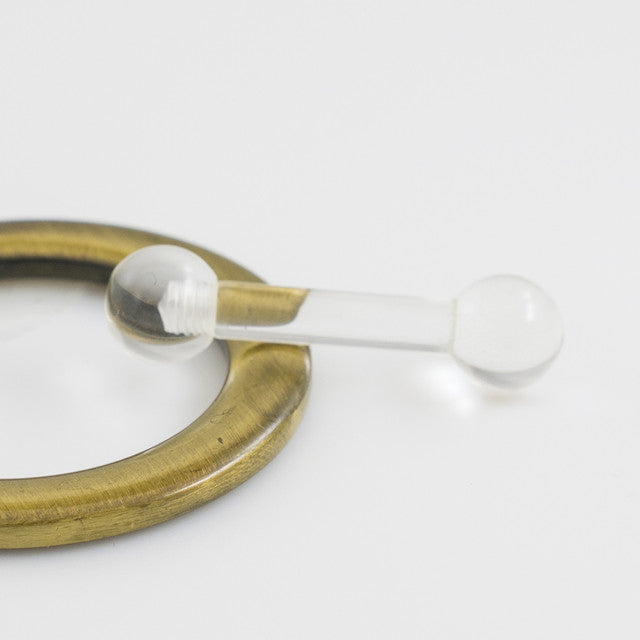 Acrylic Straight Barbell 6 Gauge 15mm - 8 Colors