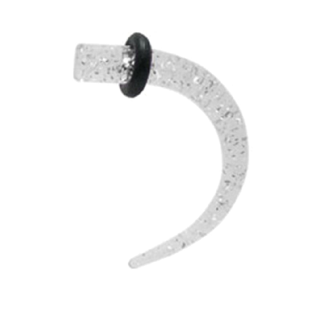 Glitter Acrylic Curved Ear Tapers 6 Gauge - Pair - photo 6