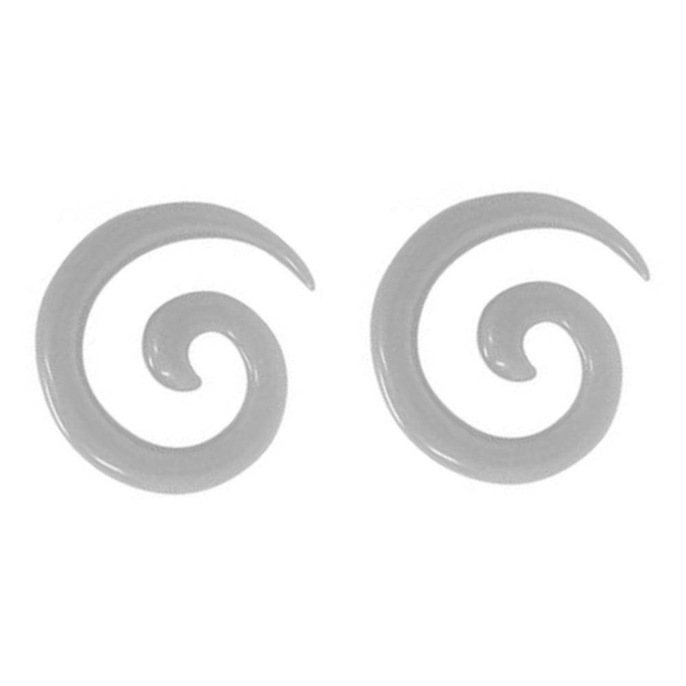 Acrylic 12 to 0 Gauge UV Glow Spiral Ear Tapers - Pair - photo 3