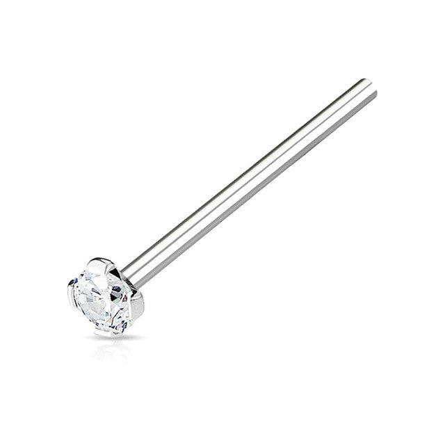 Surgical Steel 20 Gauge Bendable Nose Ring CZ - 10 Pack - View 4