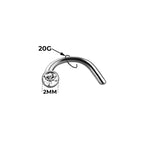 Titanium 20 Gauge Bezel CZ Corkscrew Nose Studs 6mm - 16 Pack