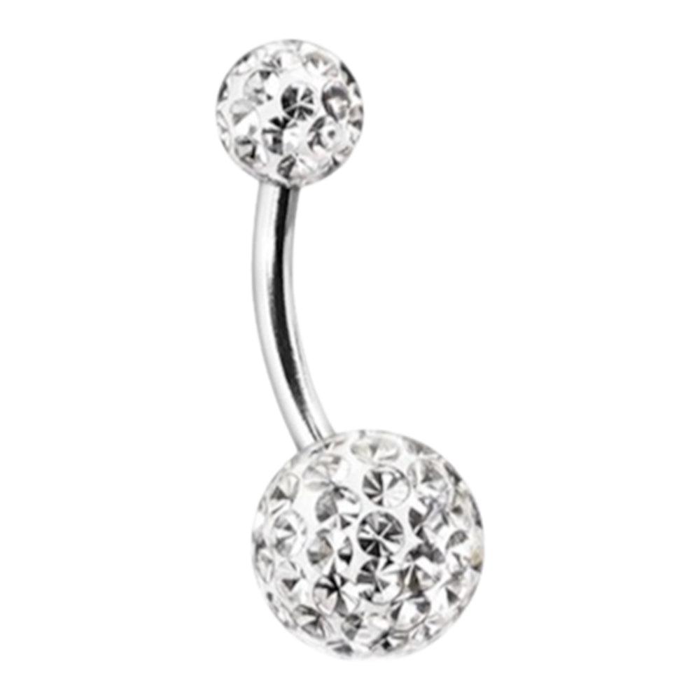 Surgical Steel 14 Gauge Belly Button Ring with Ferido Gems - 4 Pack - View 6