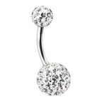 Surgical Steel 14 Gauge Belly Button Ring with Ferido Gems - 4 Pack - View 6