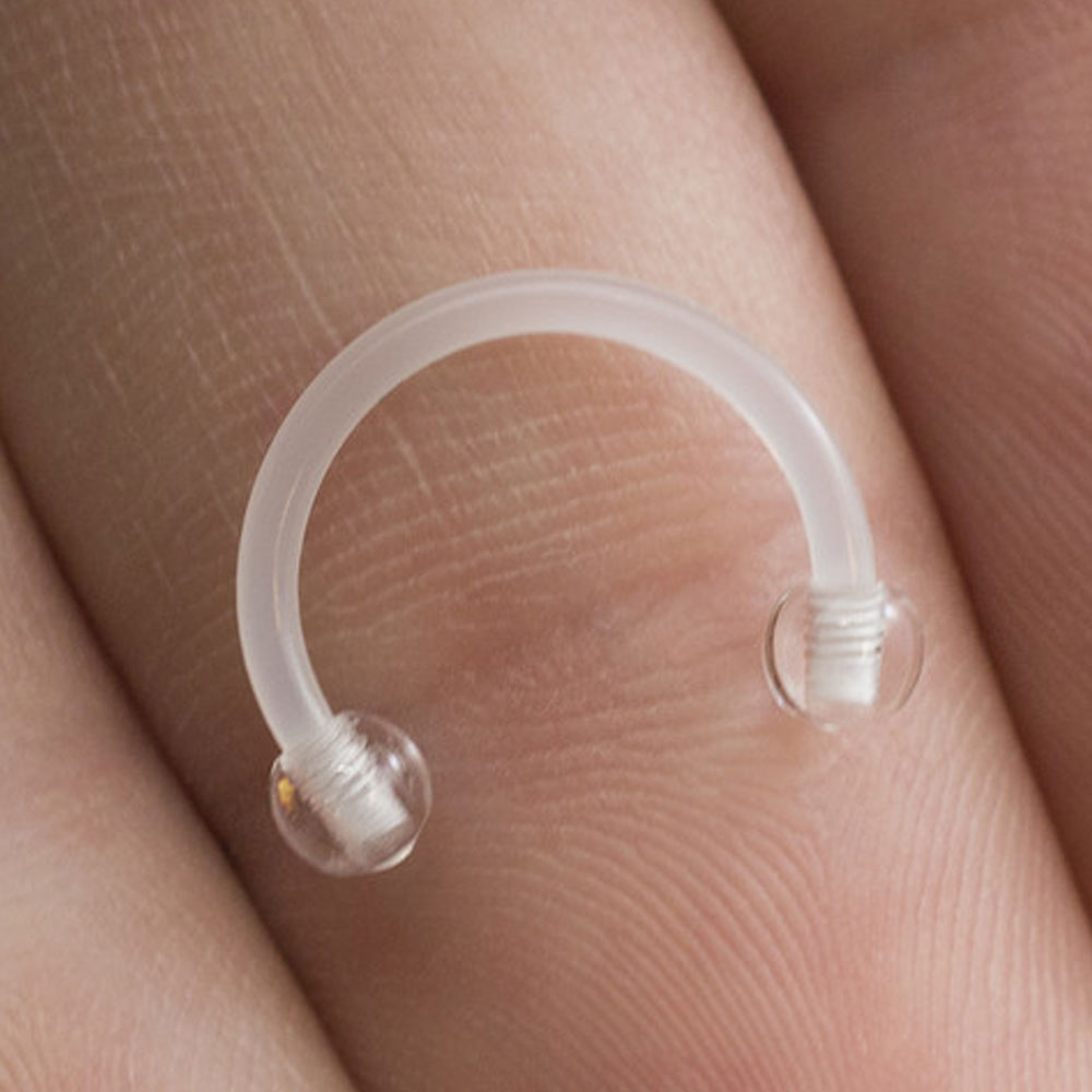 Acrylic Bioflex 16 Gauge Clear Horseshoe Septum Retainer - photo 2