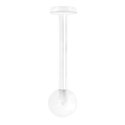 Clear Acrylic Bioflex Retainer Labret Stud 14 Gauge 16mm