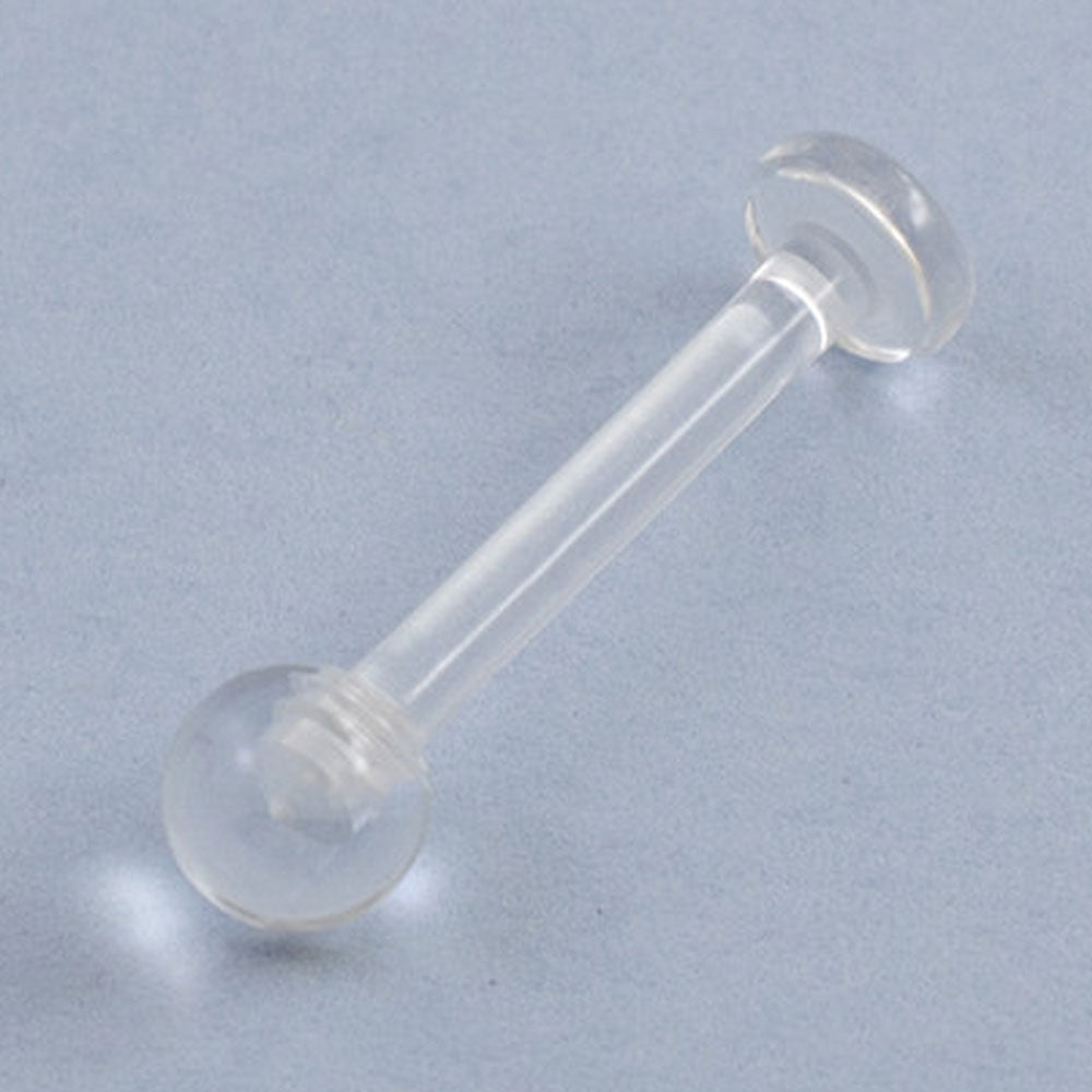 Bioflex 14 Gauge Clear Retainer Barbell 16mm - 4 Pack