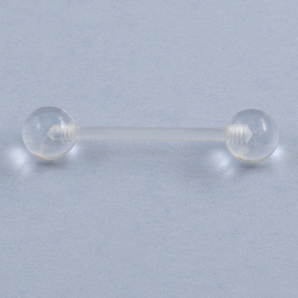 Bioflex 14 Gauge Clear Retainer Barbell 16mm - 4 Pack