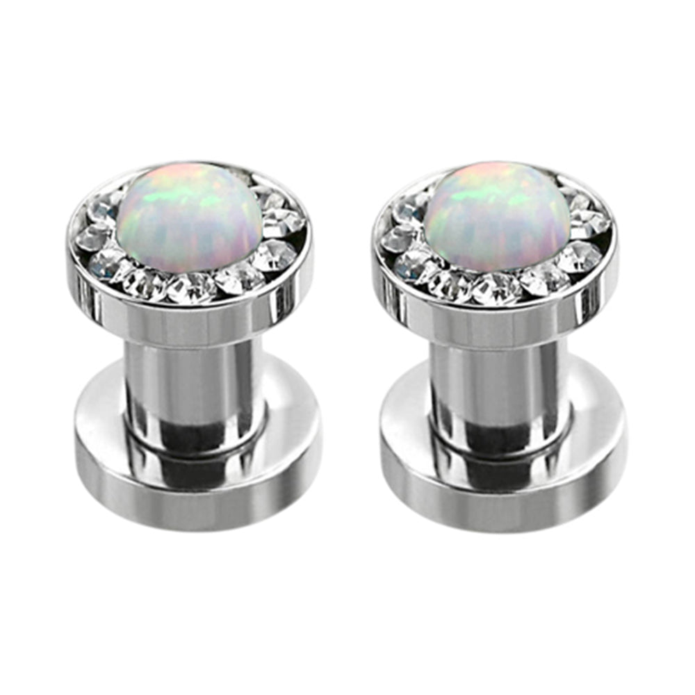 Surgical Steel Screw Fit Tunnels 6 to 0 Gauge - 5 Colors - Pair