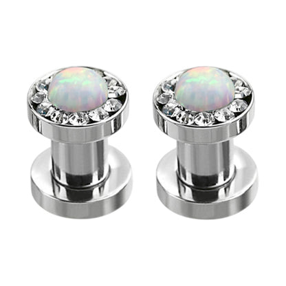 Surgical Steel Screw Fit Tunnels 6 to 0 Gauge - 5 Colors - Pair