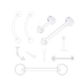 Bioflex Clear Piercing Retainers - 10 Pack