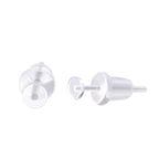 Bio-Flex Clear Earring Stud Retainer 20 Gauge & Silicone Back - Pair - Kruelty - Photo 3